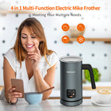 4 IN 1 Automatic Hot and Cold Coffee/Milk Frothe  With LED Touch Screen Pan