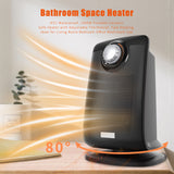 1500W Portable  Heater with IP21 Waterproof Adjustable Thermostat, For Living Room/Bedroom/Office/Washroom