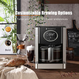 12-Cup Drip Coffee Machine with 24H Programmable