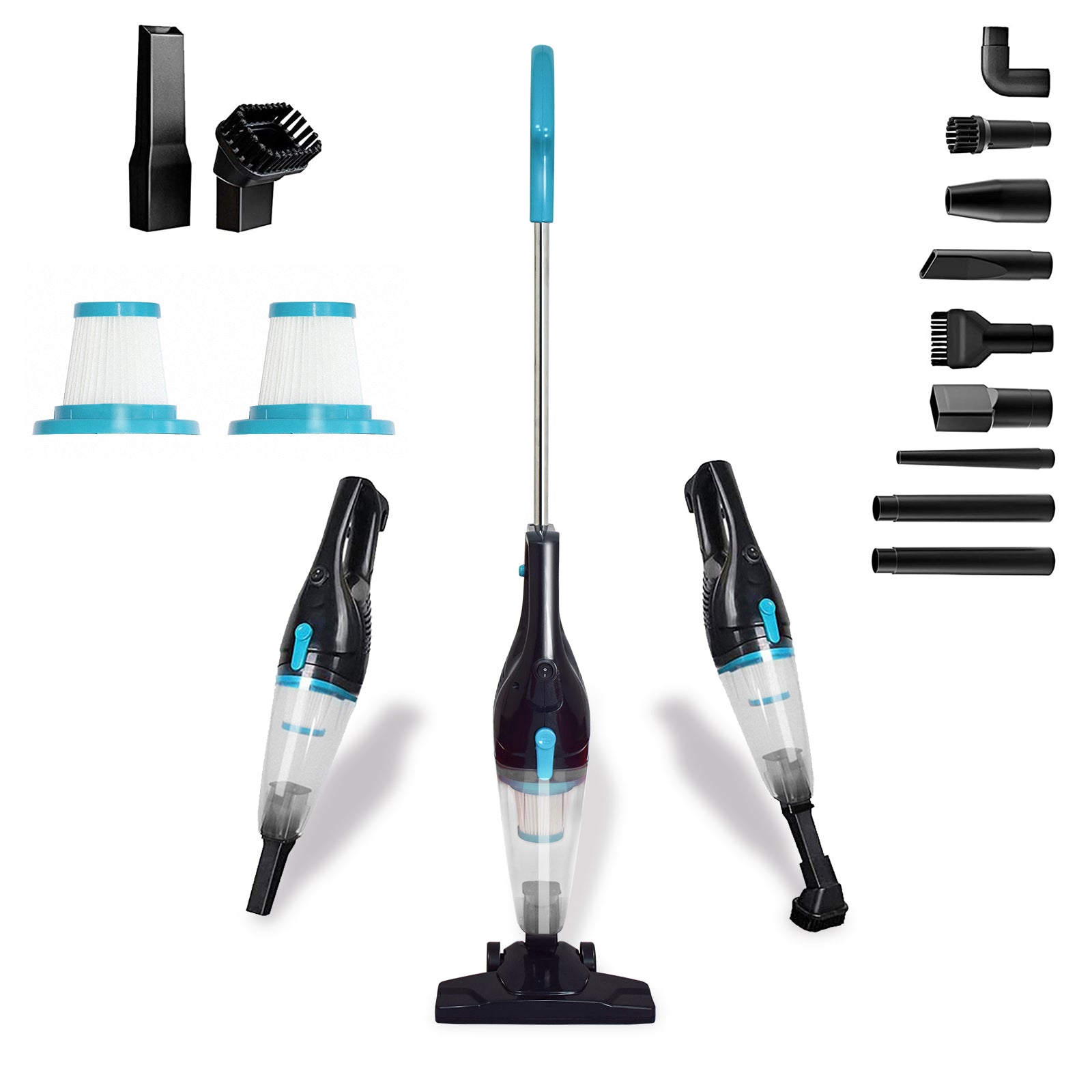 Portable Rechargeable Cordless Vacuum Cleaner with Multipurpose Head