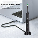 Sonic Electric Toothbrush USB Rechargeable 5 Modes Brush Heads Precise Cleaning